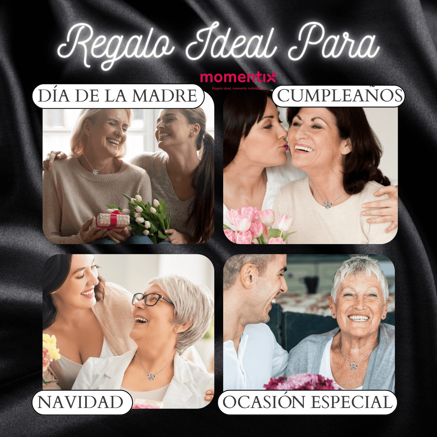 Collar corazón con dedicatoria para mi Madre