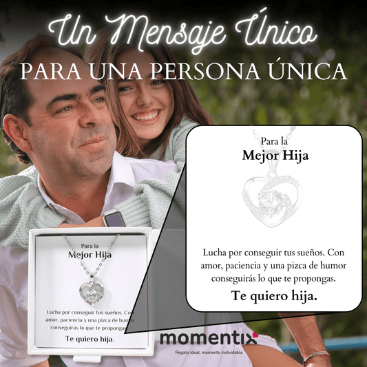 Collar corazón con dedicatoria para mi Hija