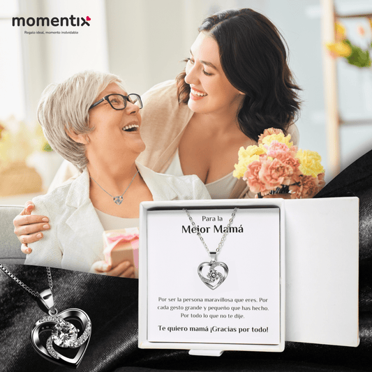 Collar corazón con dedicatoria para mi Madre